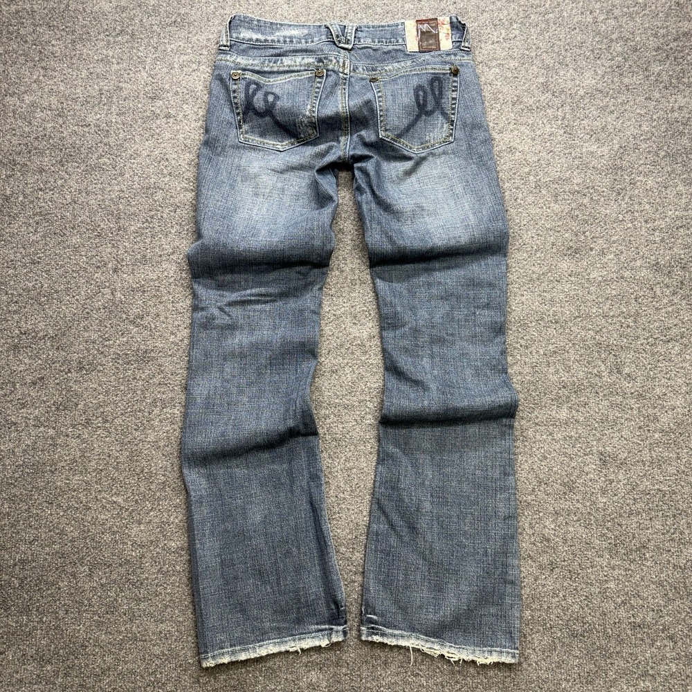 Marlow Jeans Women's Embroidered Flowers Size 28/7 Y2K Flare - Picture 5 of 6